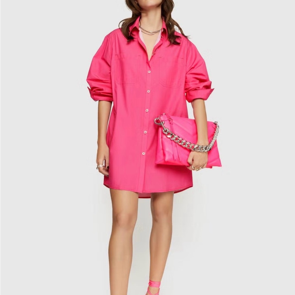 Pink Shirt Dress